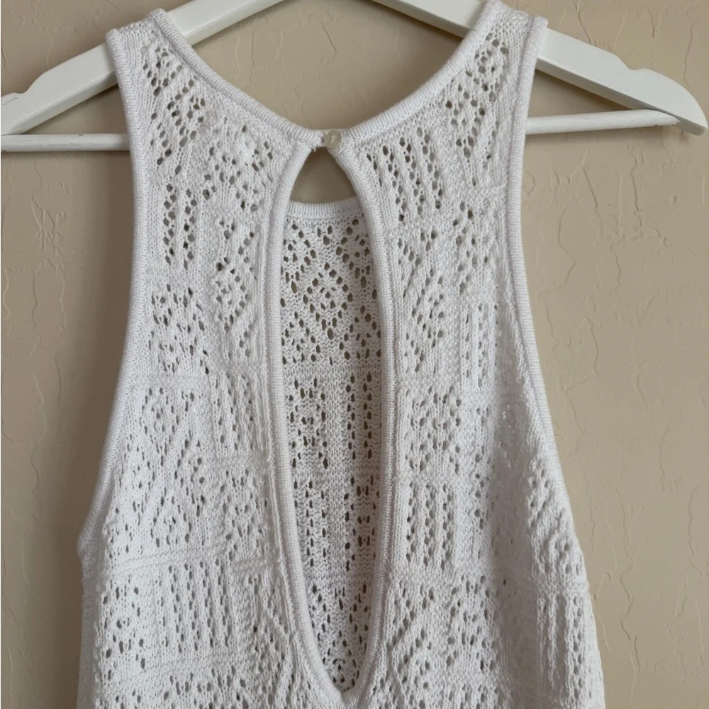 Aerie White Crochet Swim Coverup - Picture 9 of 9